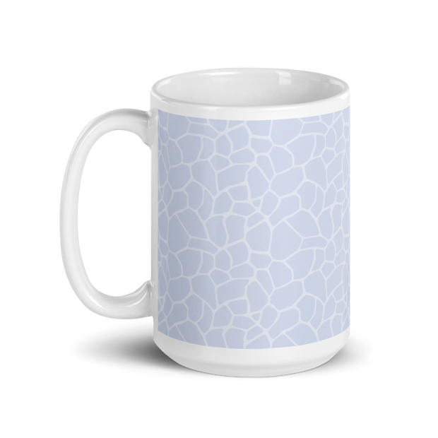 Giraffe Bleu - White glossy mug - www.leggybuddy.com
