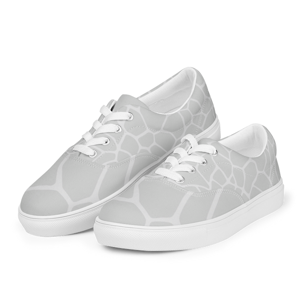 Grey Giraffe - Women’s lace-up canvas shoes - www.leggybuddy.com