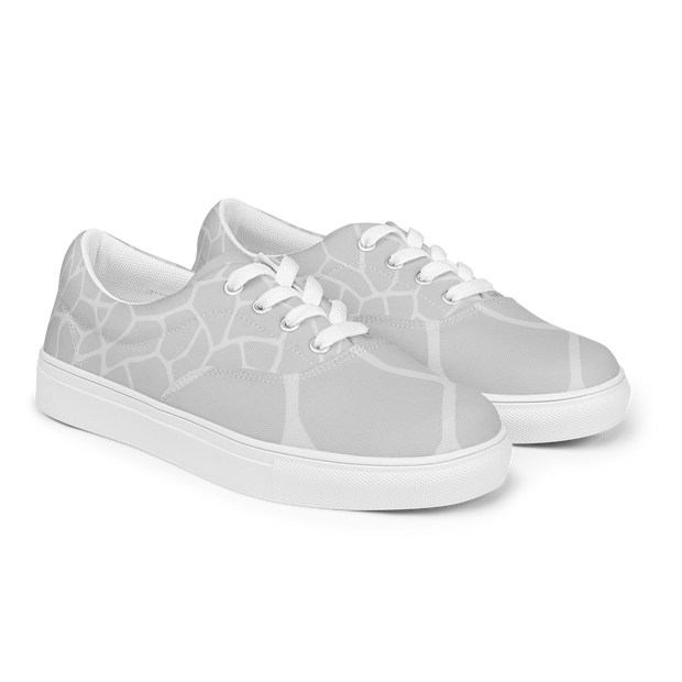 Grey Giraffe - Women’s lace-up canvas shoes - www.leggybuddy.com